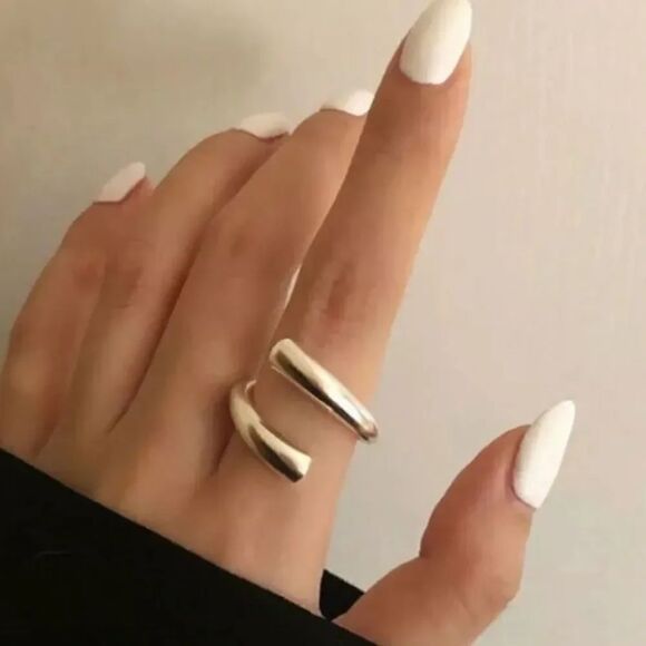 no brand Jewelry - The Axis 925 adjustable modern statement ring in silver